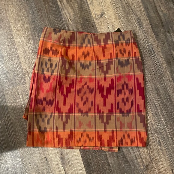 Lauren Ralph Lauren Cotton-Linen Wrap Skirt - Picture 6 of 6